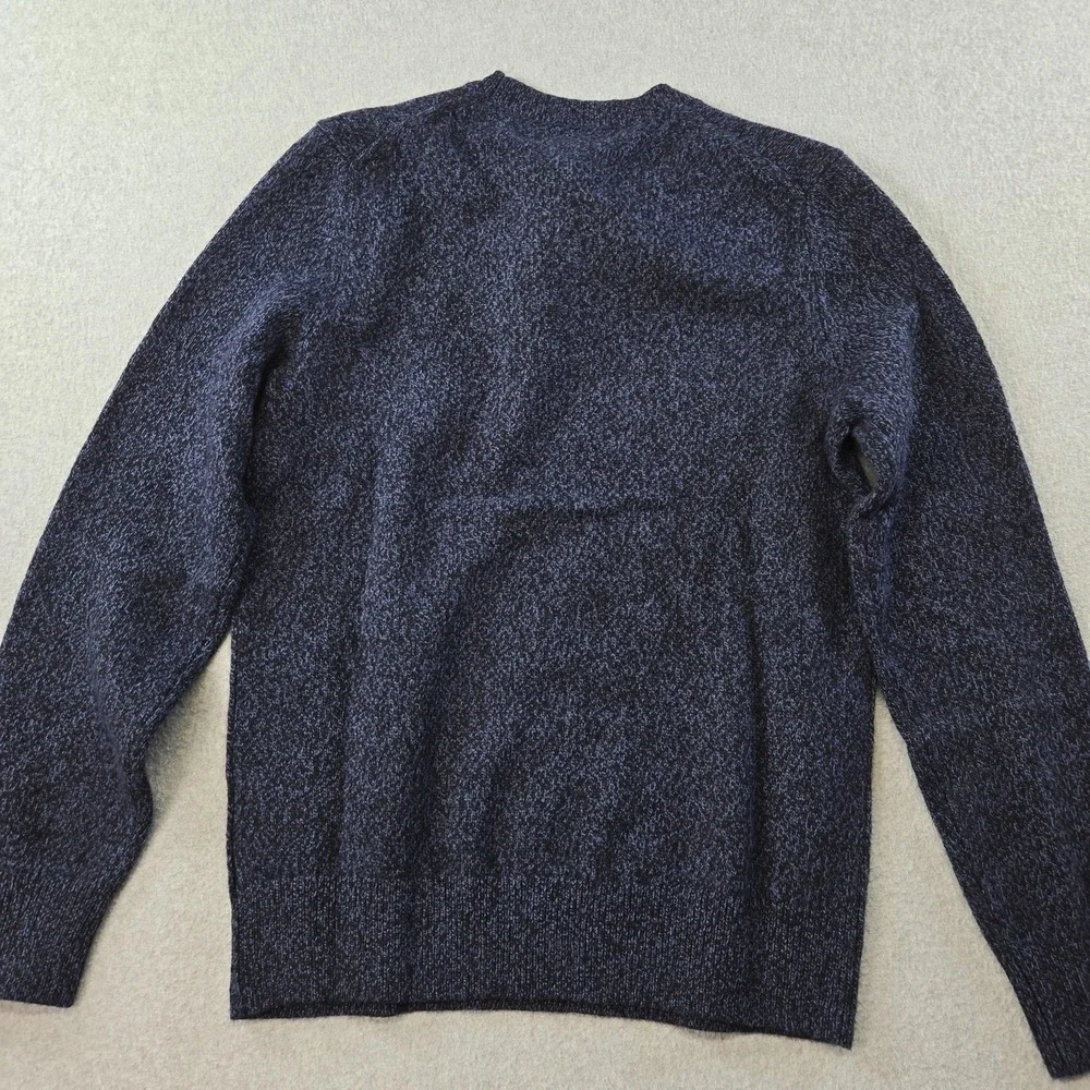 Banana Republic Sweater Mens M Blue‎ Crew Neck Pullover Chunky-Knit Wool Nylon